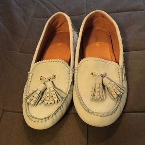 Coach Norfolk light blue stud trim, tassel loafers